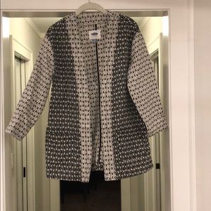 Patterned Open Cardigan Jacket